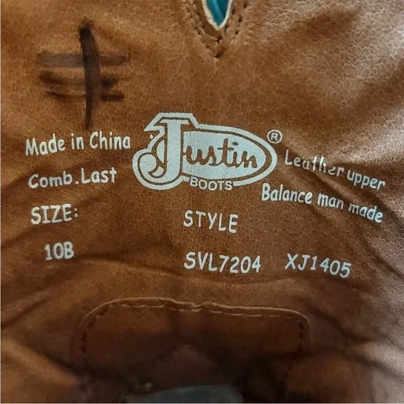 Womens 10B Justin cowboy boots cowgirl - Picture 2 of 5